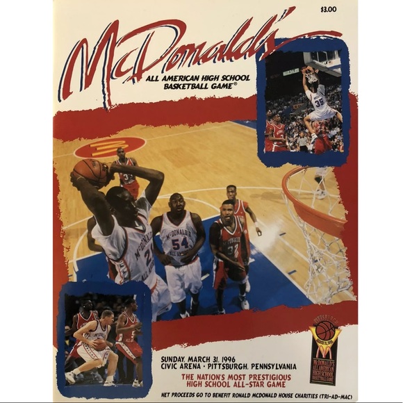 Kobe Bryant 1996 McDonald’s High School Basketball Program Lower Merion - Picture 2 of 12